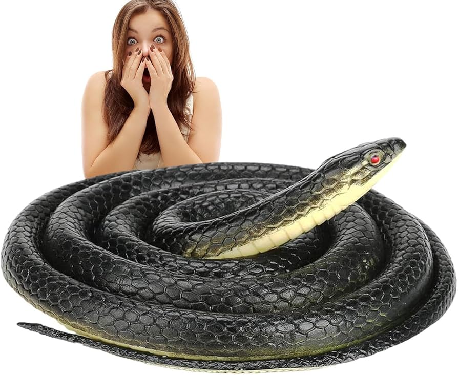 Amazon.co.jp: ラバースネーク,現実的なゴム製のヘビは鳥を遠ざけます