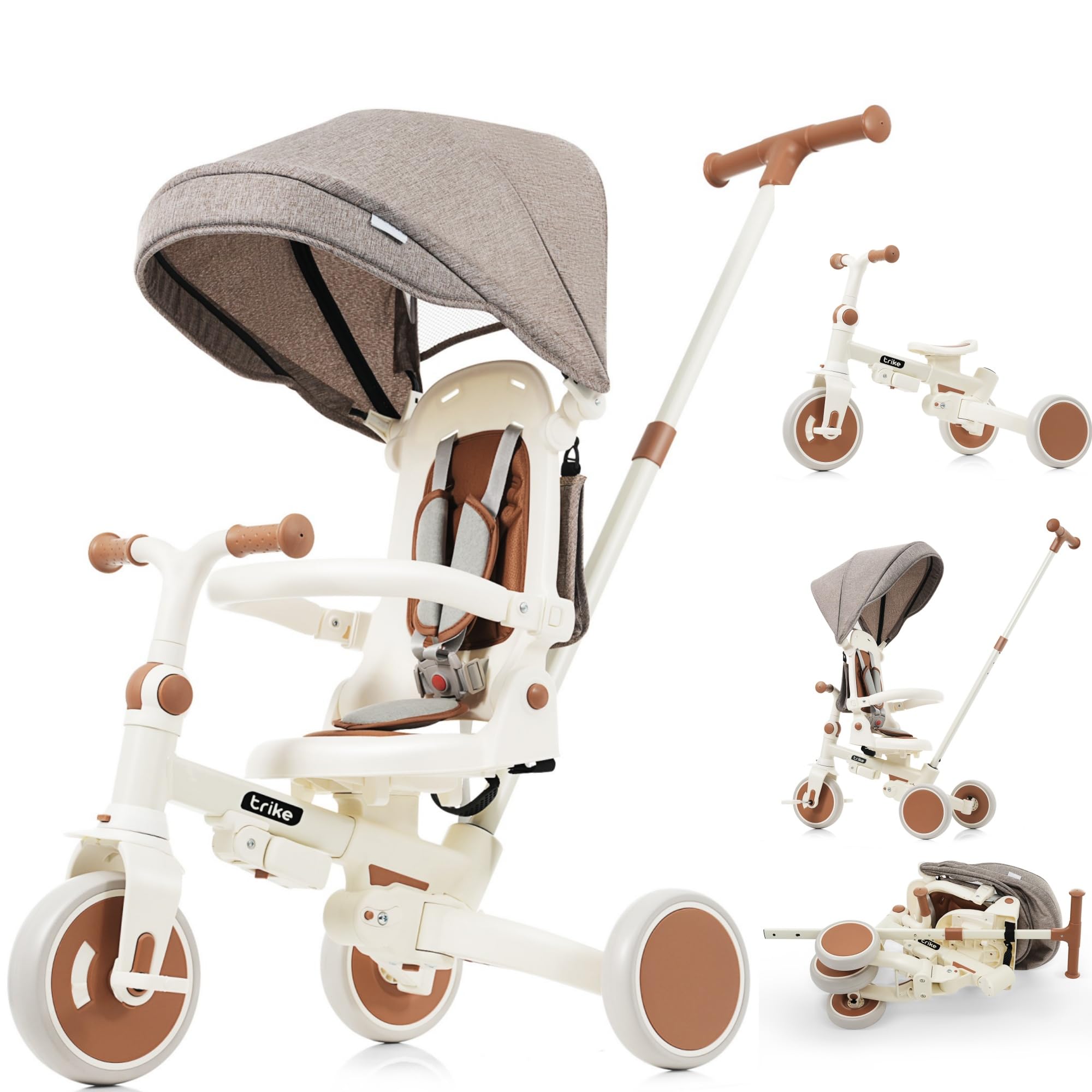 Amazon.co.jp: BTM 子供用三輪車 7in1 折りたたみ 手押し 7way 1~3歳