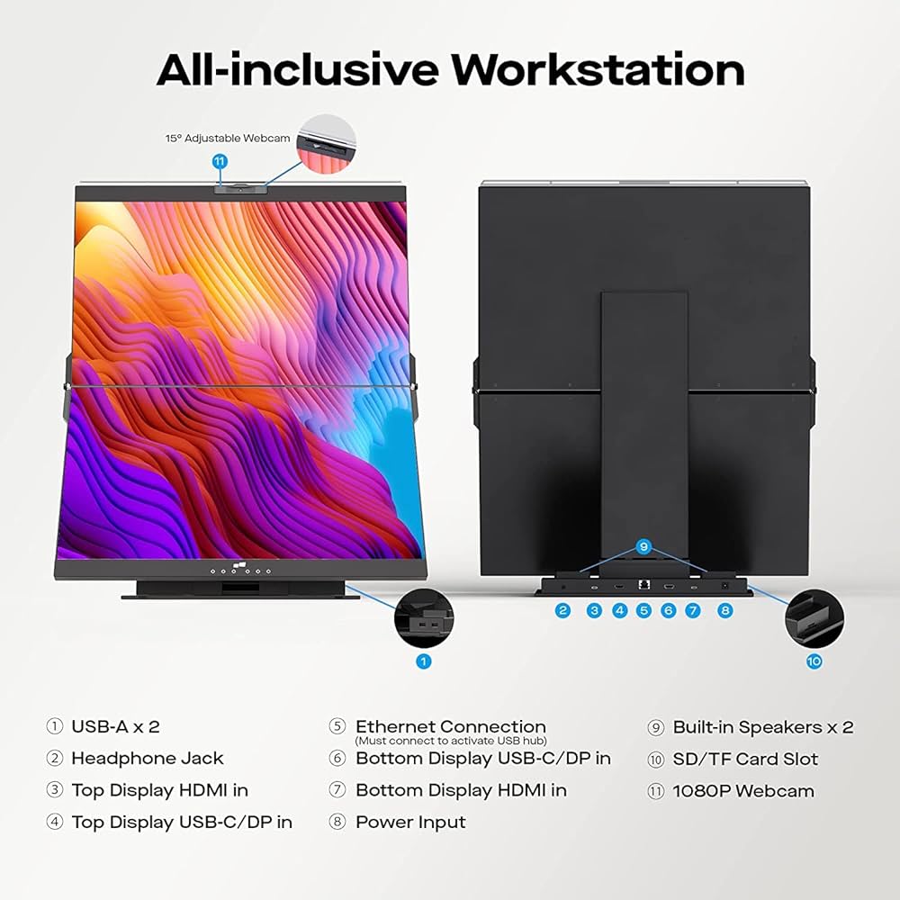 Amazon.co.jp: Mobile Pixels Geminos デュアル24インチスタック