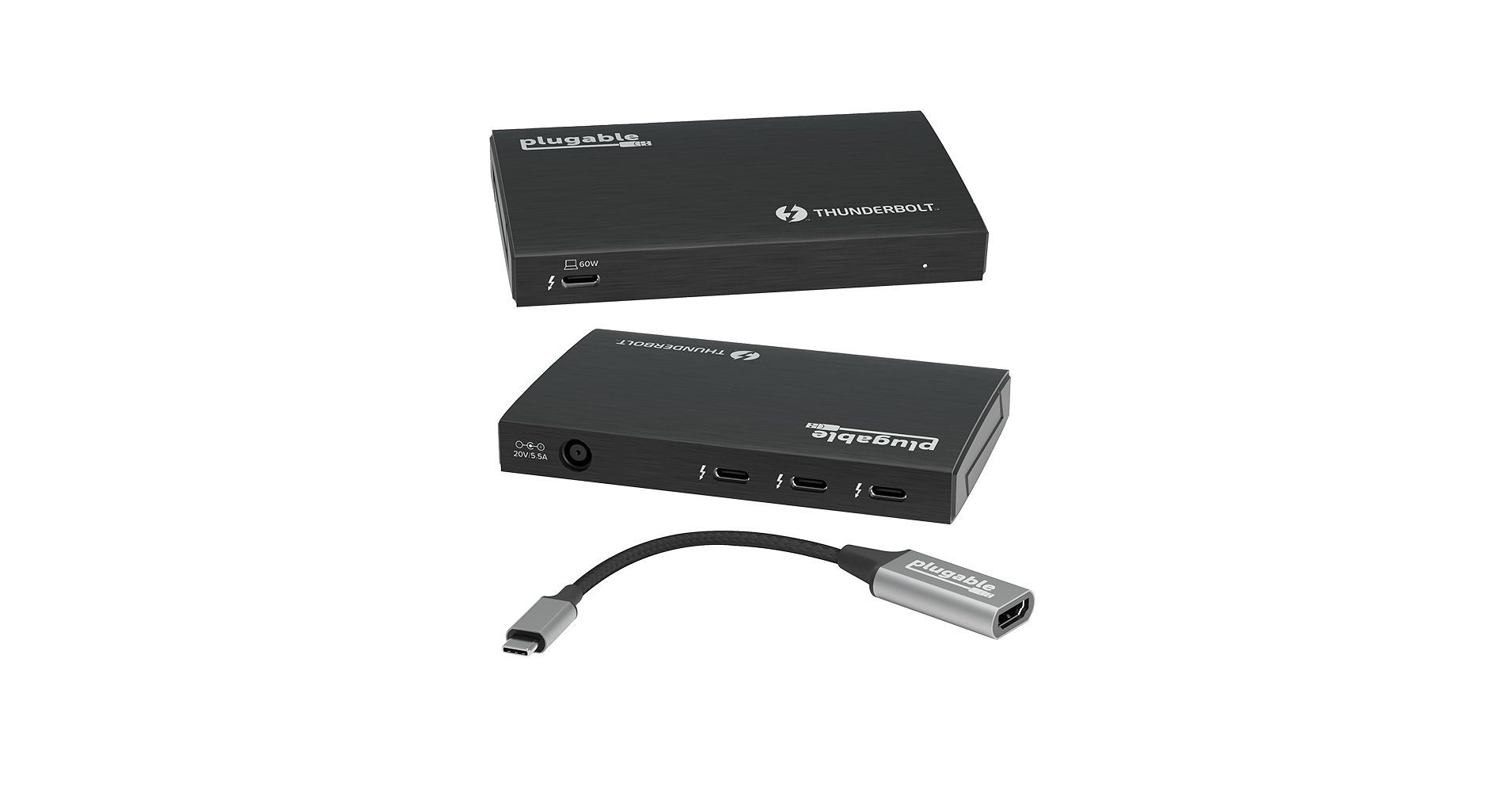 Amazon.com: Plugable Thunderbolt 4 Hub | 60W Laptop Charging | 3X