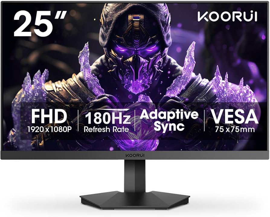 KOORUI 24.5 inch Gaming Monitor, FHD (1920x1080) 170Hz 1ms GTG