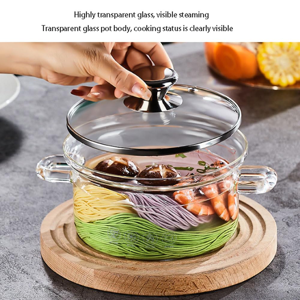 Amazon｜ガラス調理鍋、電気セラミックストーブ加熱鍋、スープ鍋、蓋