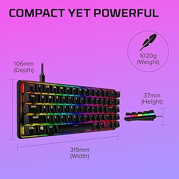 Amazon.com: HyperX Alloy Origins 65 - Mechanical Gaming Keyboard