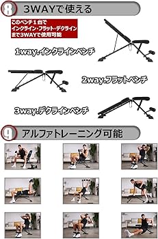 Amazon.co.jp: FLYBIRD トレーニングベンチ 3WAY可変式 インクライン