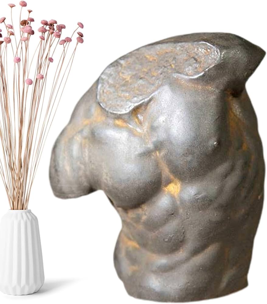 Amazon.co.jp: ノーブランド品 男性のトルソーの彫刻、男性のトルソー