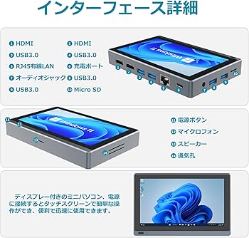 Amazon.co.jp: HigolePC ミニPC Gole1 Pro Mini PC セレロンJ4125 8GB