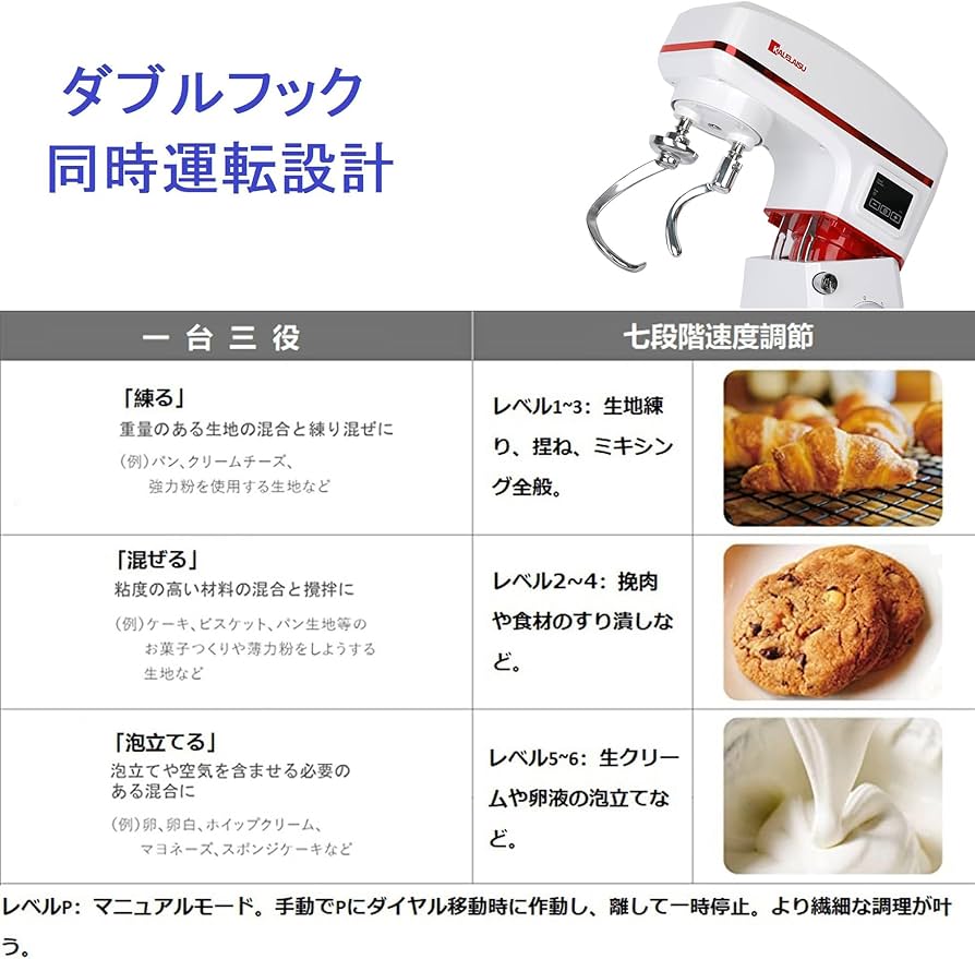 Amazon | KALELAISU スタンドミキサー 業務用スタンドミキサー 8L大