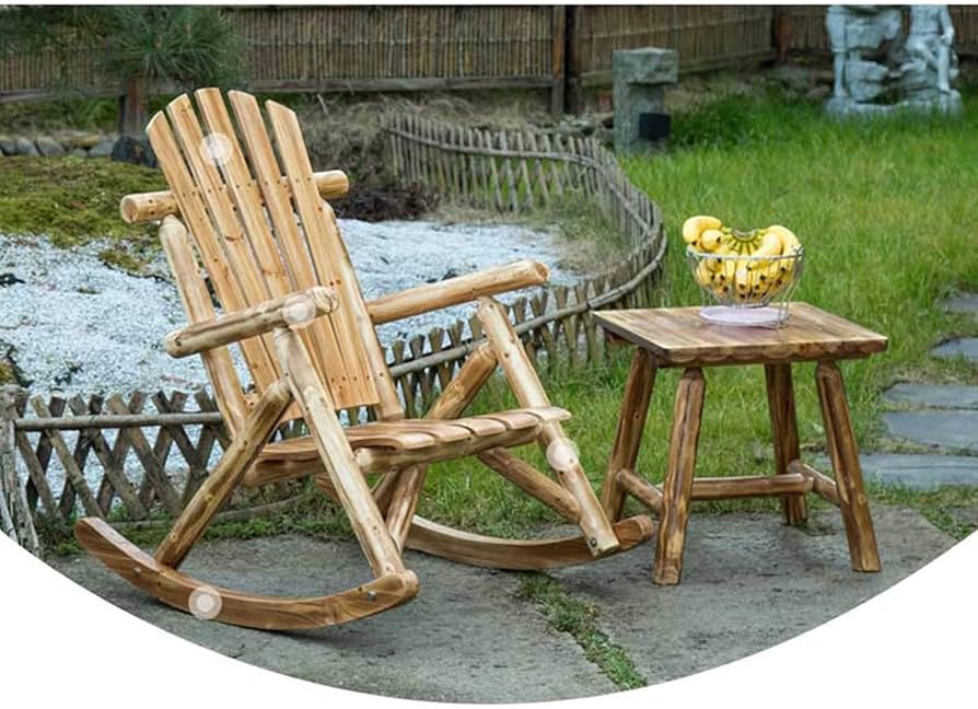 Amazon.co.jp: 屋外用家具ロッキングチェア木製アンティークアメリカン