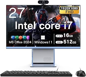 Amazon.co.jp: VETESA デスクトップPC 27インチ Windows 11 インテル