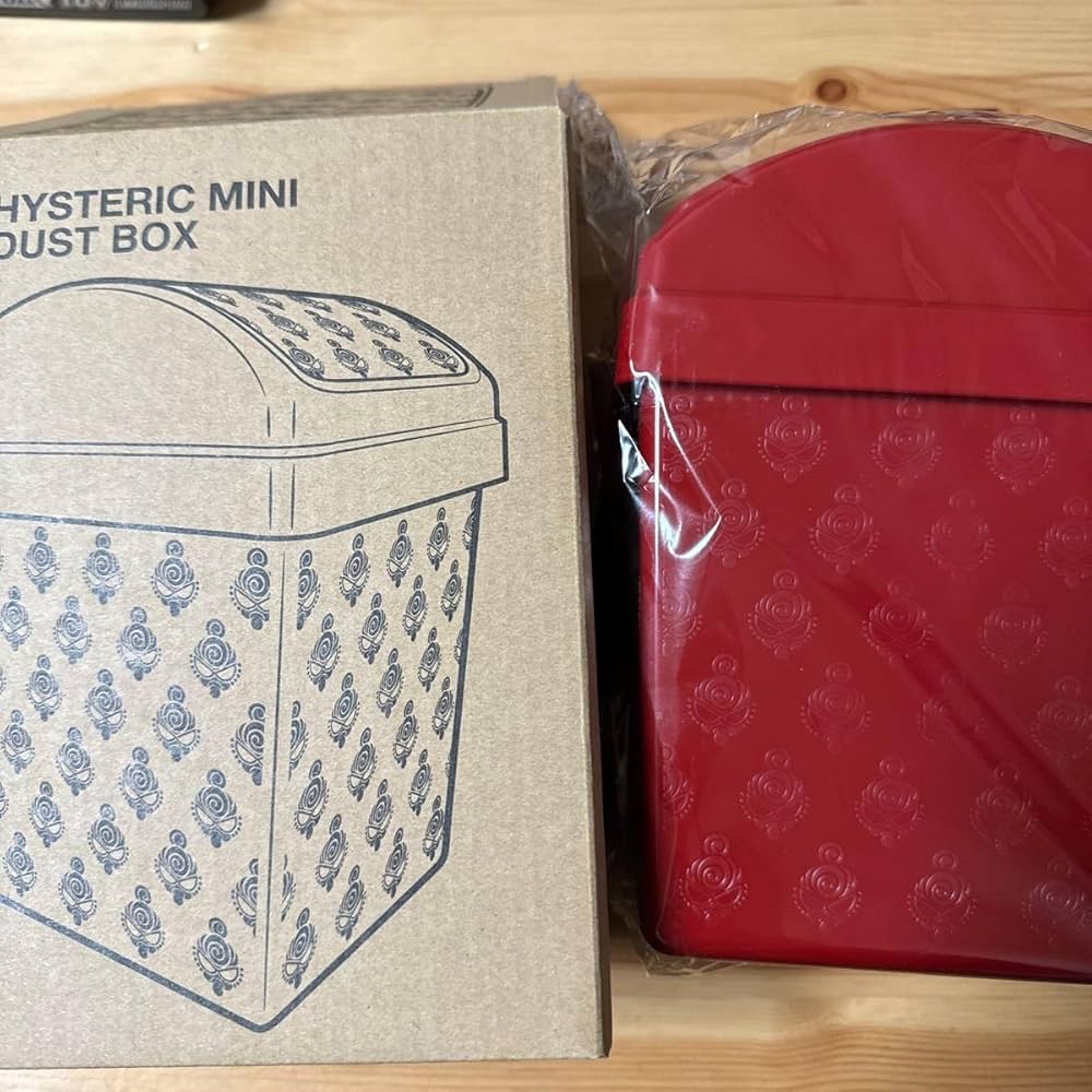 Amazon｜ヒステリックミニ ダストボックス赤｜フタなしゴミ箱