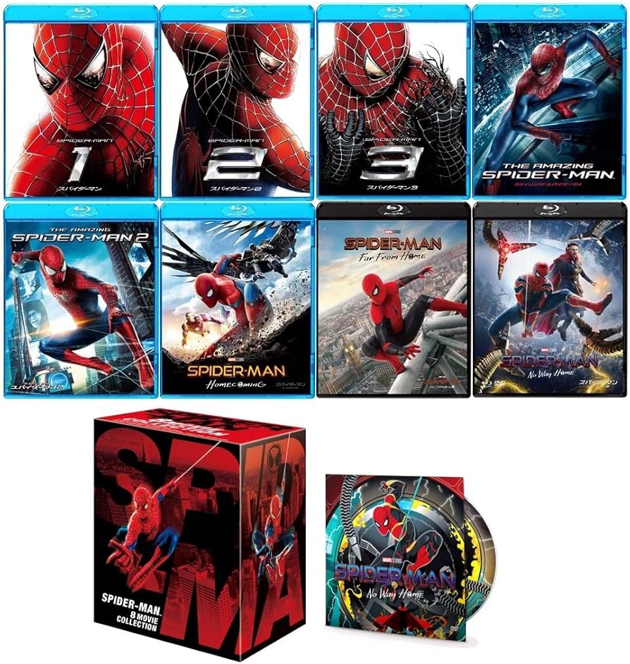 Amazon.co.jp: スパイダーマン シリーズ ブルーレイ 8MOVIEセット