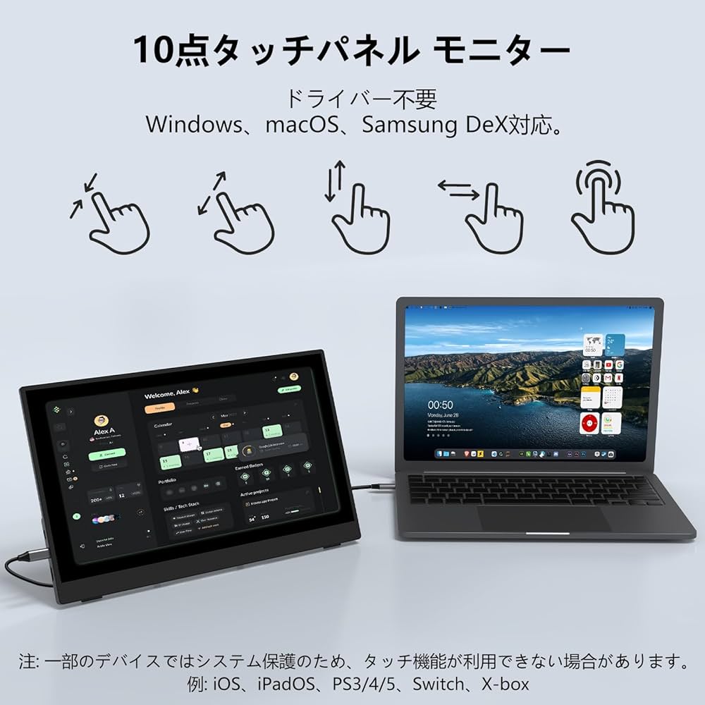 Amazon.co.jp: モバイルモニター 15.6インチ タッチパネル InnoView