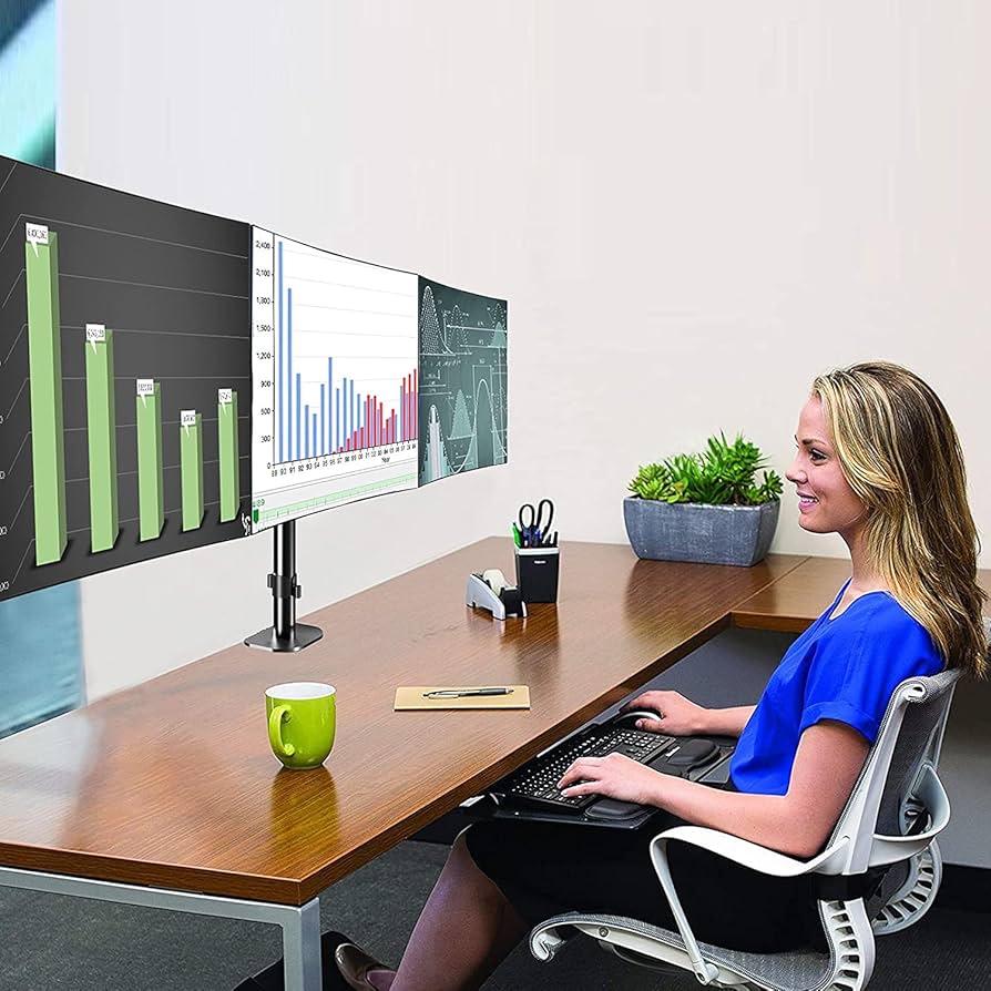 Amazon.co.jp: Pholiten 三画面モニターアーム PC モニター アーム