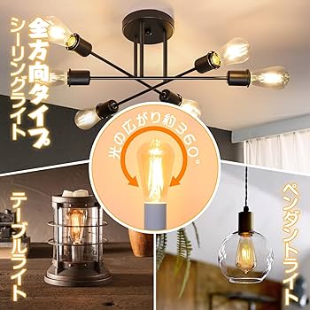 Amazon | Tengyuan エジソン電球 LED電球 フィラメント電球 e26 60W形