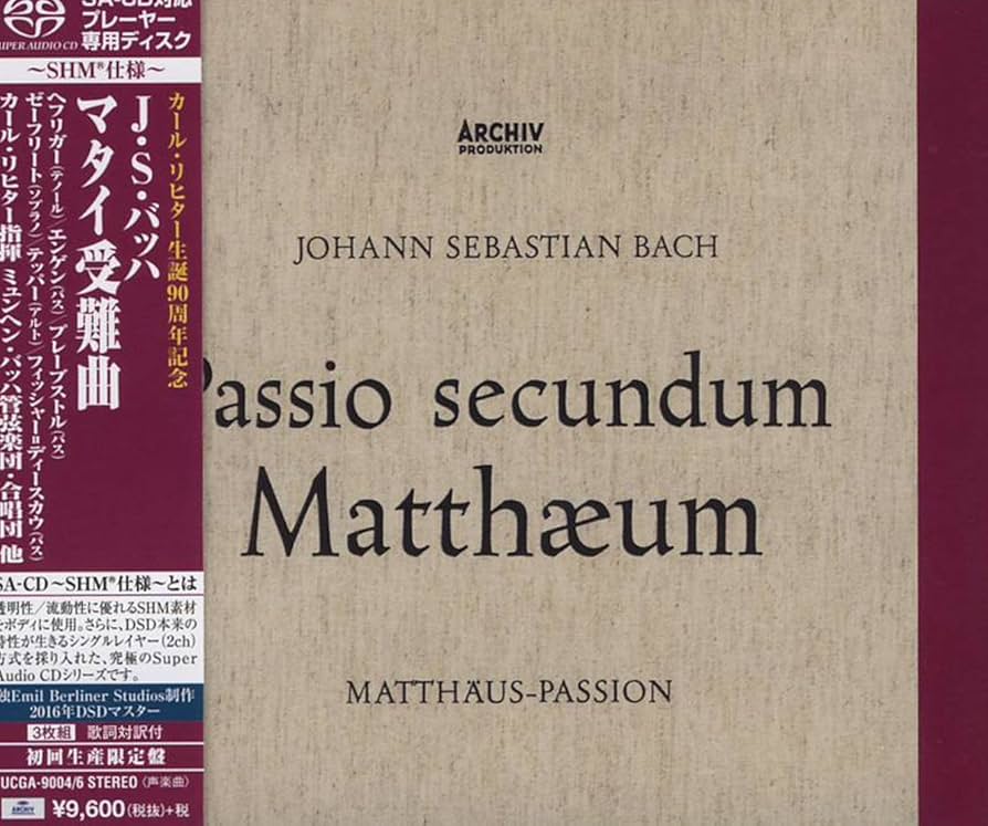 Amazon.co.jp: J.S.バッハ：マタイ受難曲 BWV 244 (初回生産限定盤)(3