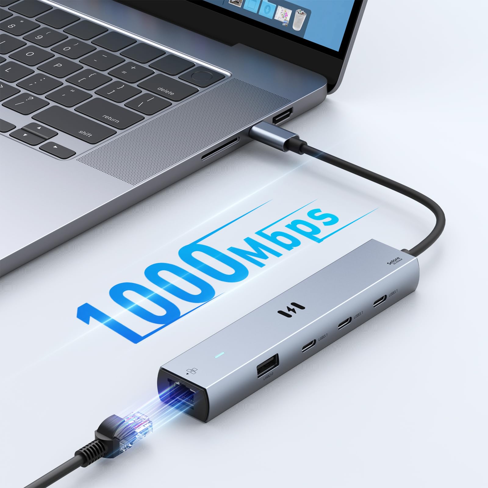 Amazon | Selore USB C ハブ7 in 1 ドッキングステーション【USB C