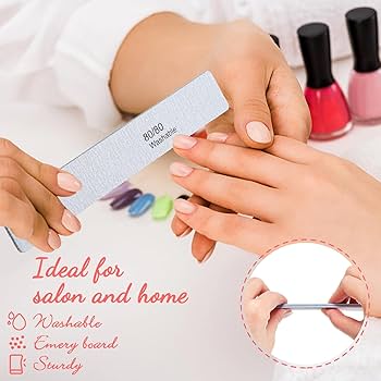 Amazon.co.jp: 長方形ネイルファイル 150個 80/80グリット