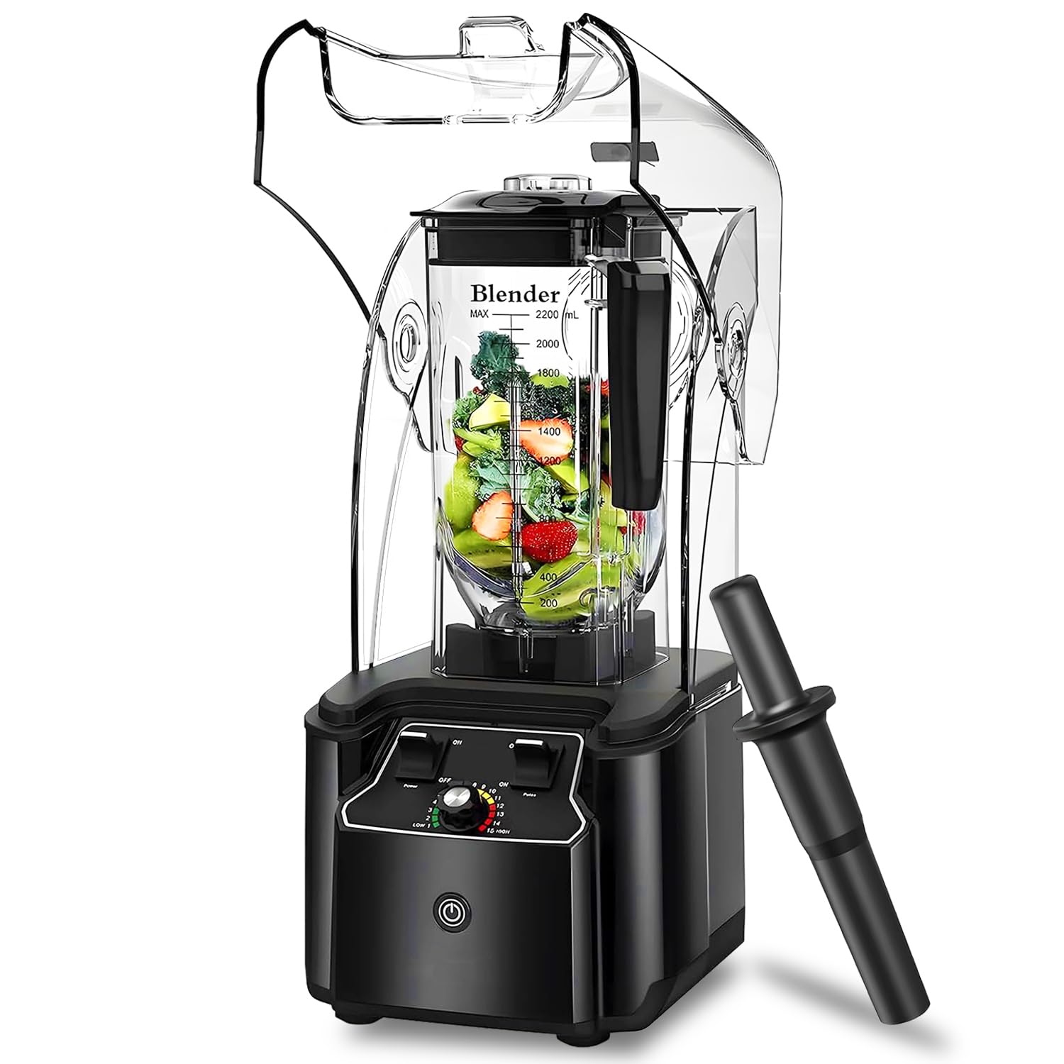 Amazon | Iproods ミキサー ブレンダー 2.2L 大容量 氷も砕ける 多機能