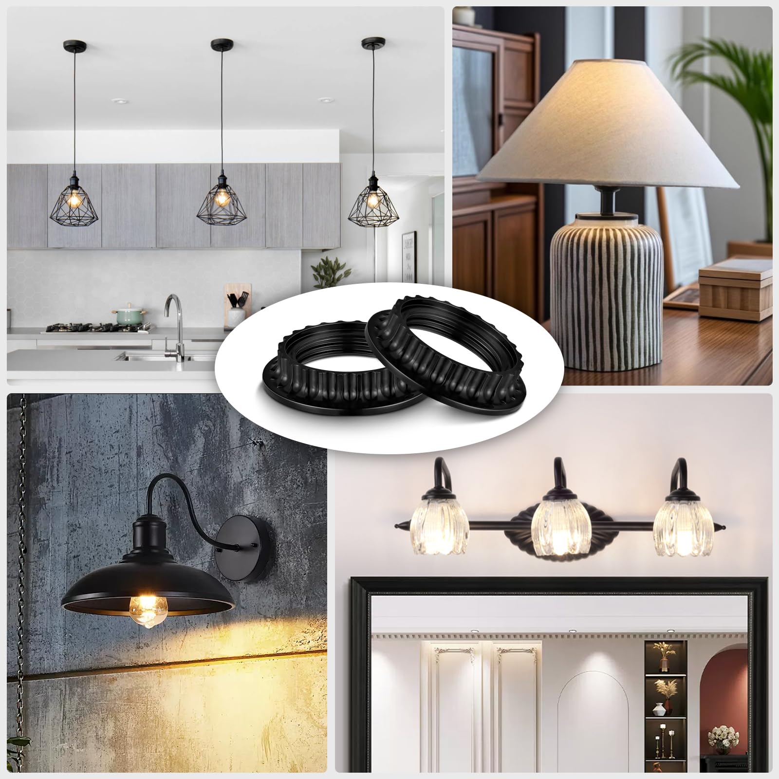 Amazon.co.jp: ライトソケットシェードリング、ランプシェードカラー