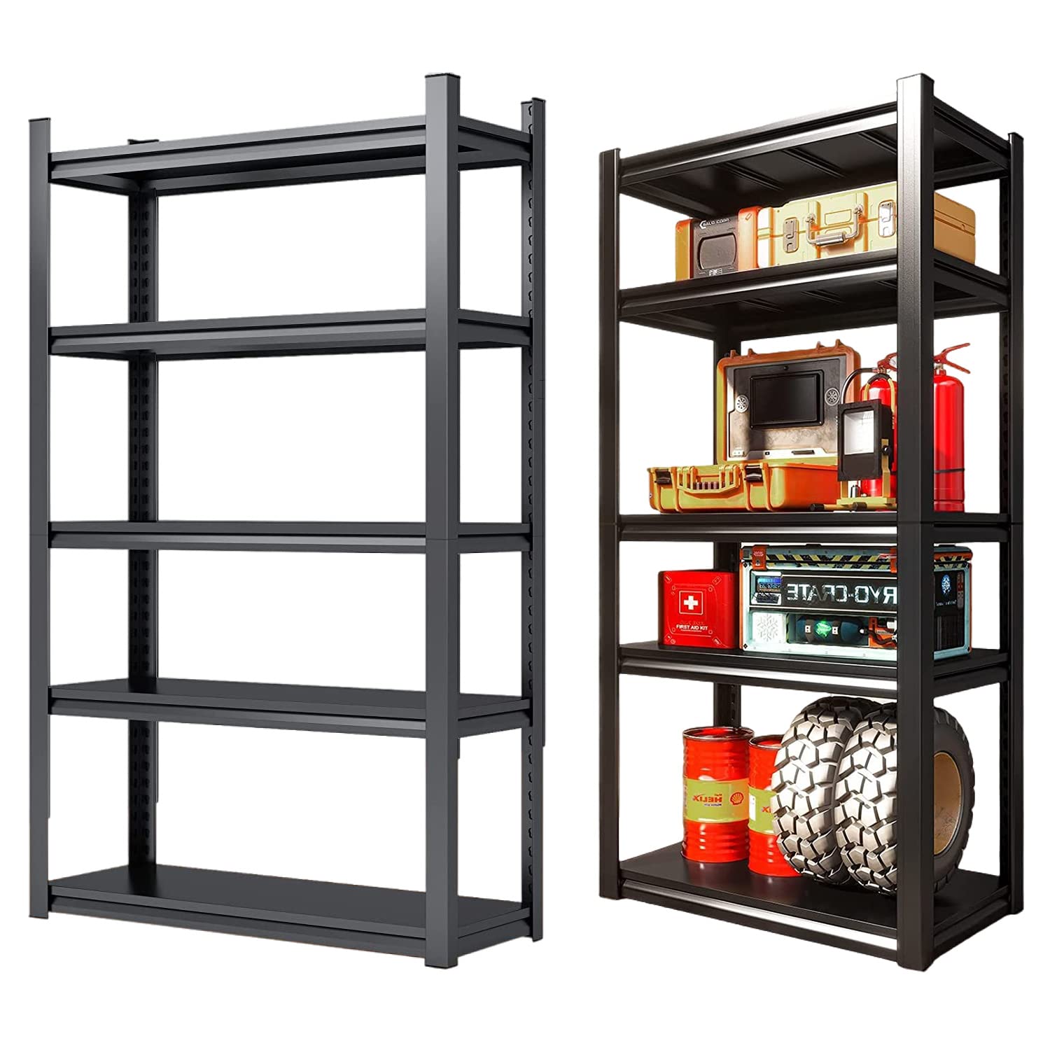 Amazon｜PTUWODS スチールラック本体 高耐荷重収納棚 メタルラック