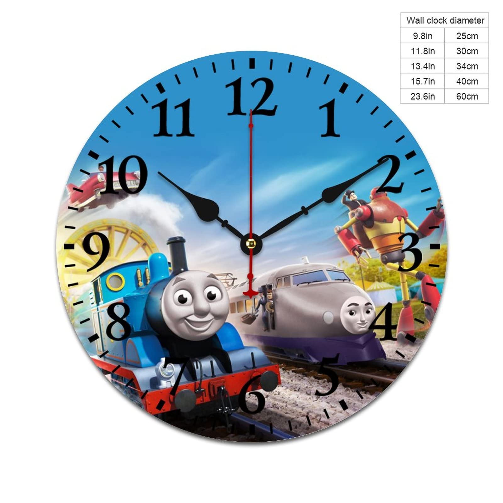 Amazon.co.jp: トーマス 掛け時計 木製壁掛け時計 静音 連続秒針