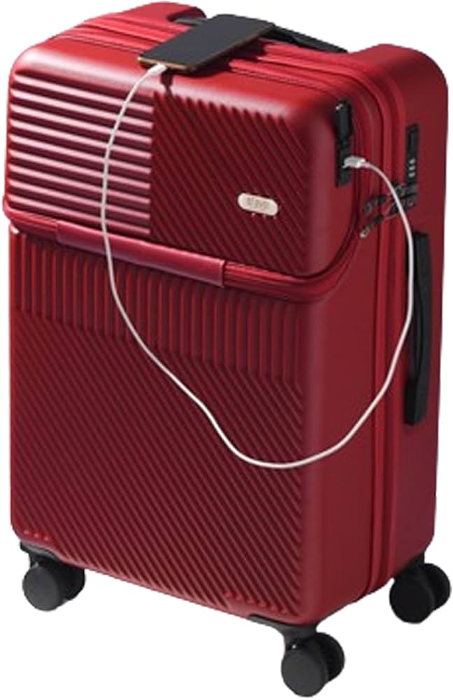 Amazon.co.jp: 赤,Lサイズ(42*27*65cm),BLZVVZ キャリーケース 軽量