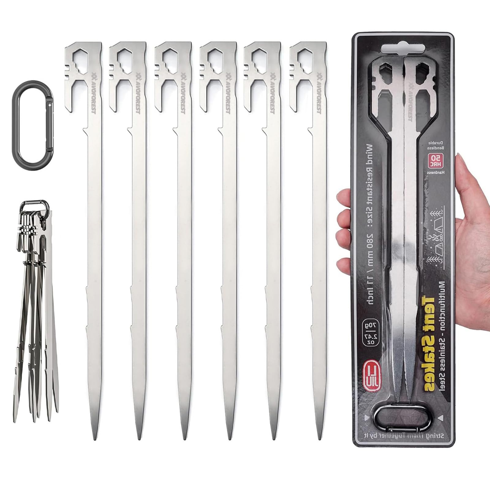 Amazon.co.jp: ペグ AVOFOREST テントペグ 28cm 6本/12本セット