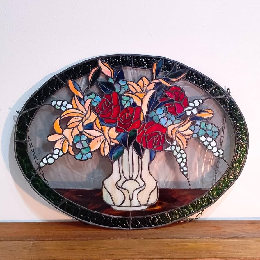 Amazon.co.jp: ステンドグラス パネル アンティーク調 レトロ 壁掛け