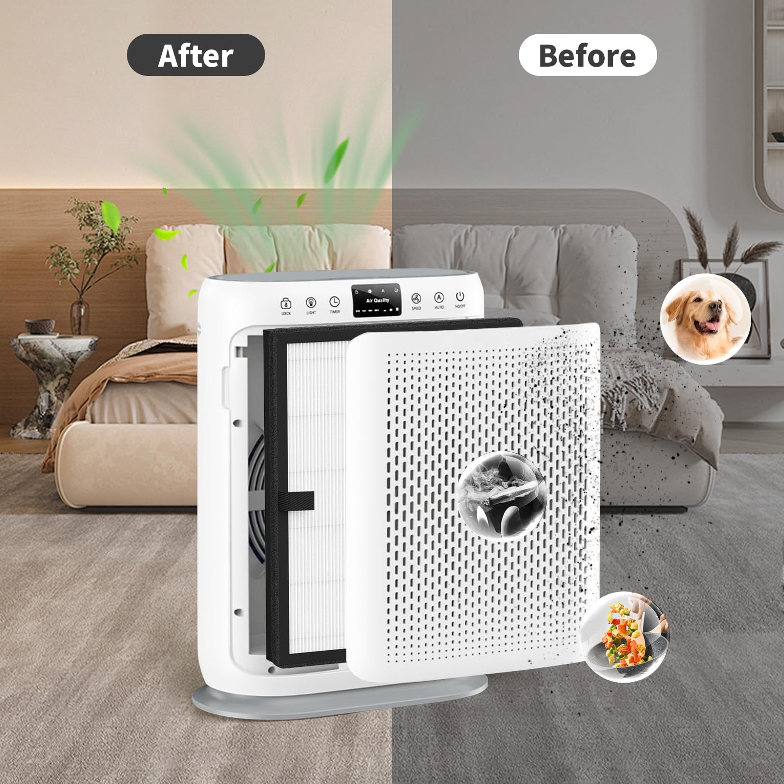 Amazon.co.jp : Breabetter E-200 True HEPA 交換用フィルター Lunino