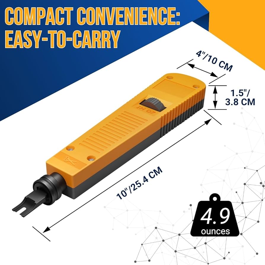 Flexzion Ethernet Punch Down Tool - 110 Blade Punchdown Tool