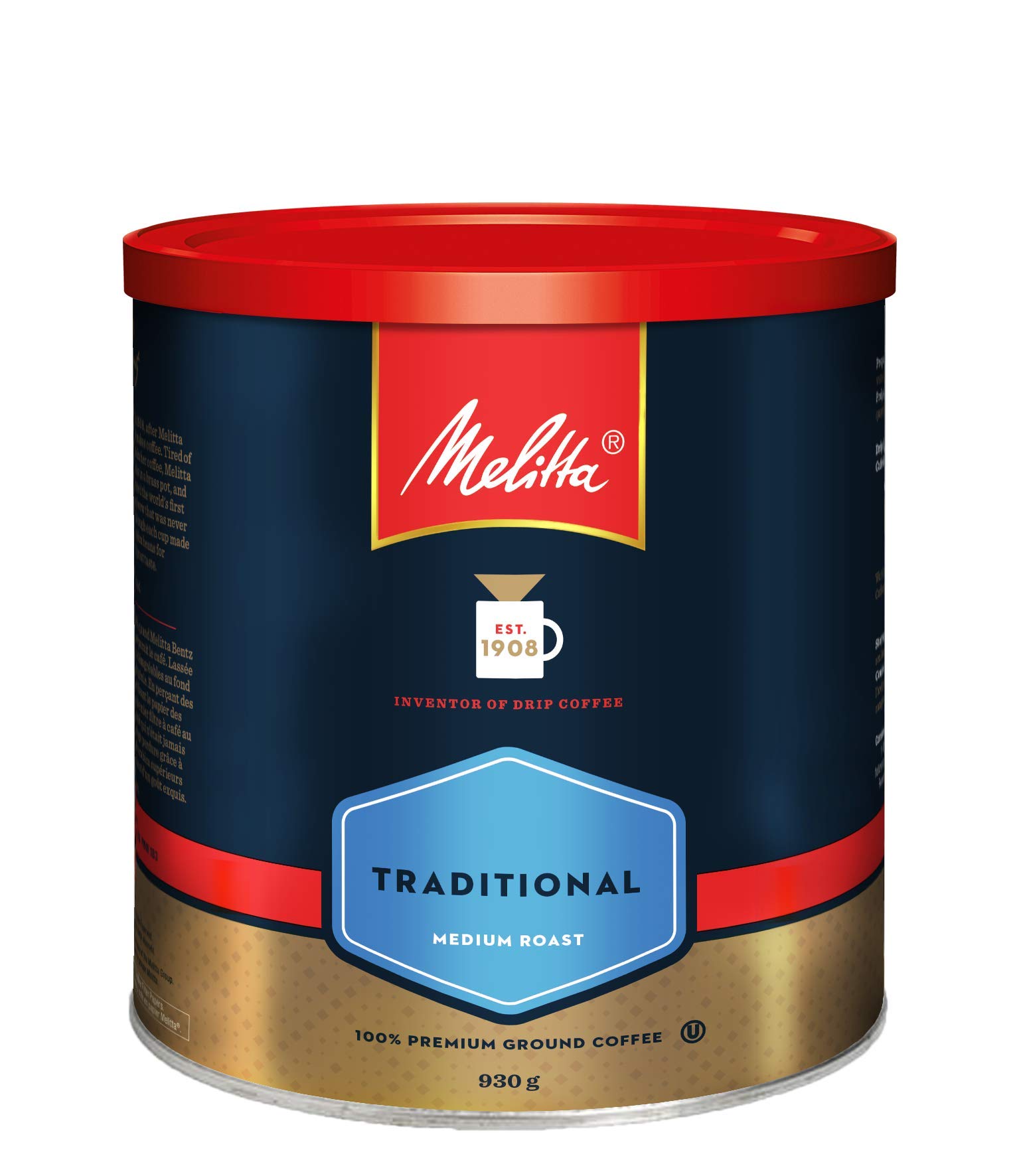 Amazon.com : MELITTA Traditional Medium Roast Coffee, Ground