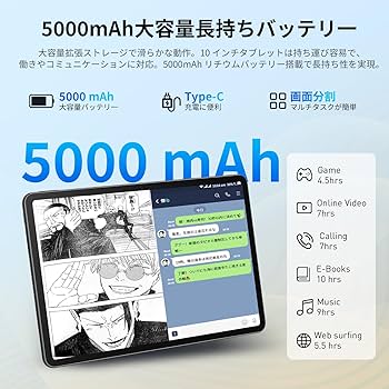 Amazon.co.jp: 【タブレット 10インチ wi-fiモデル android 15】 20GB+