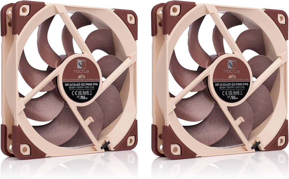 Amazon.co.jp: Noctua NF-A12x25 G2 PWM Sx2-PP、プッシュプルおよび