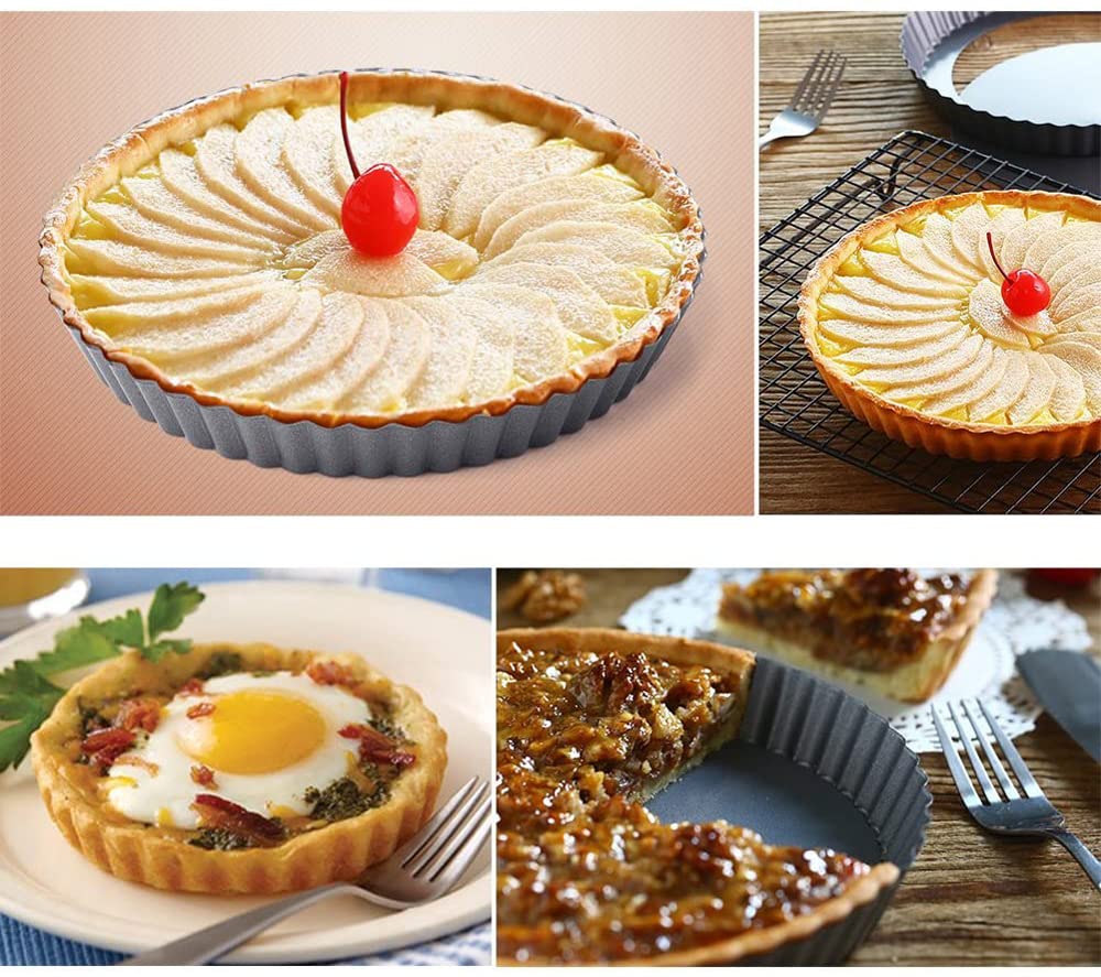 Amazon | 6個のタルト型 底取式 パイ皿 マフィン型 ケーキ型 タルト用