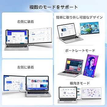 Amazon.co.jp: Alichome P5 デュアルモニター 15.6インチ モバイル pc