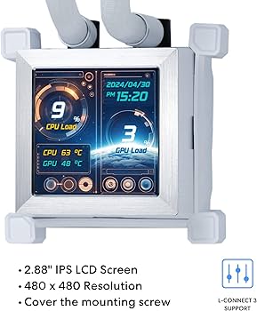 Amazon | LIANLI 簡易水冷キット HydroShift LCD 360R White ARGB