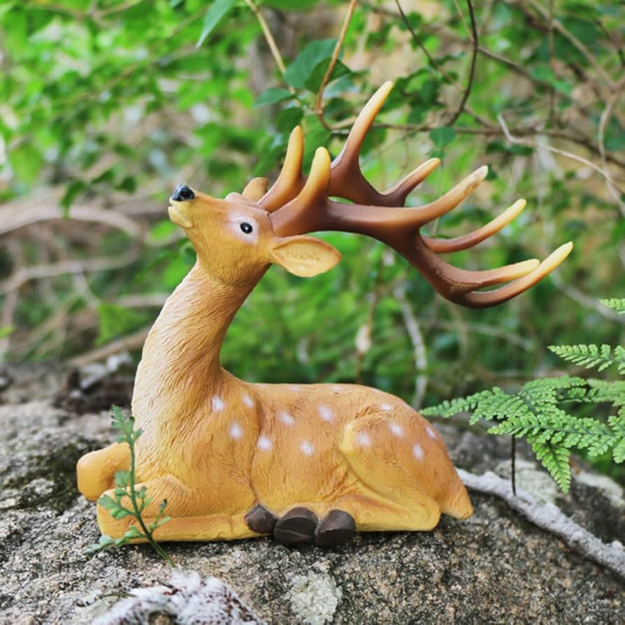 Amazon.co.jp: LxRx9 鹿の置物 アニマルオブジェ タイプ 小さい