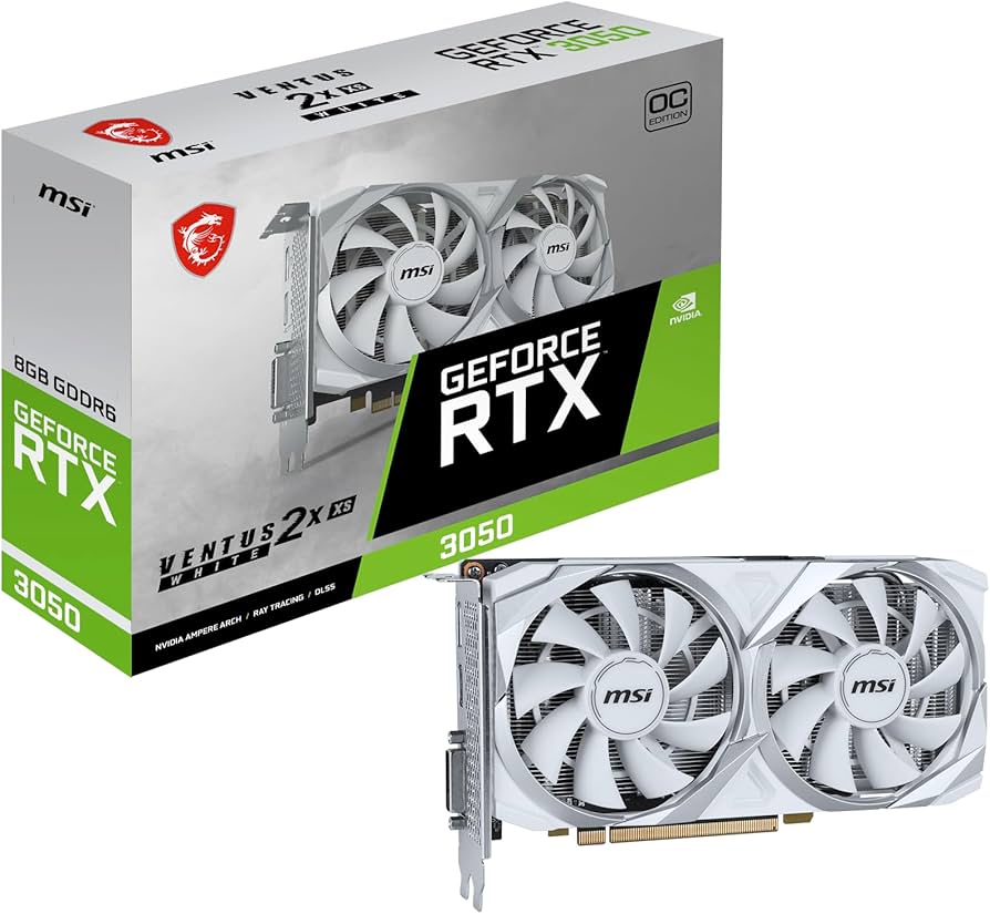 Amazon.com: MSI GeForce RTX 3050 Ventus 2X XS White 8G OC Gaming