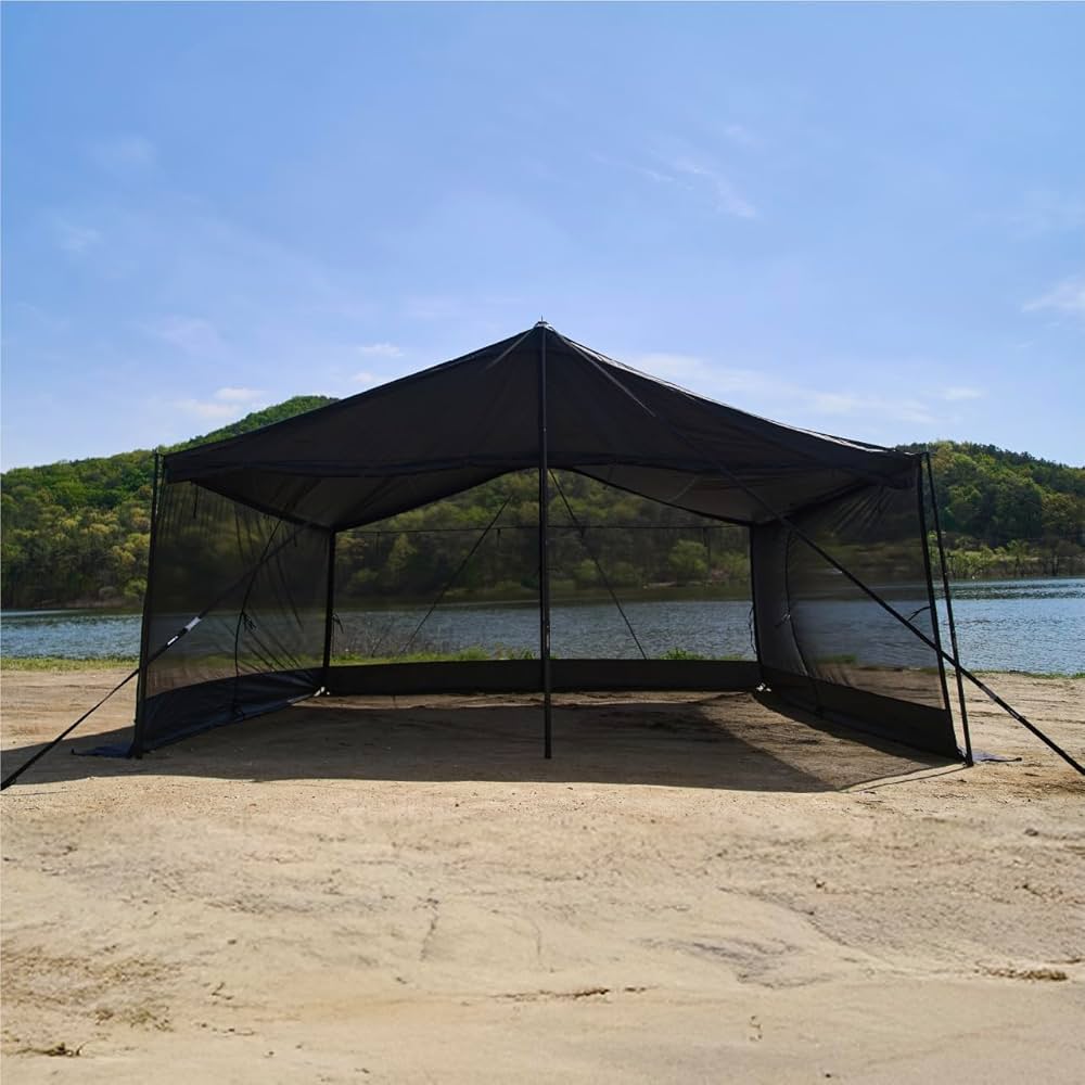 Amazon | CAMVIL ZIP-TARP ジッパータープ 5m ブラックコーティング