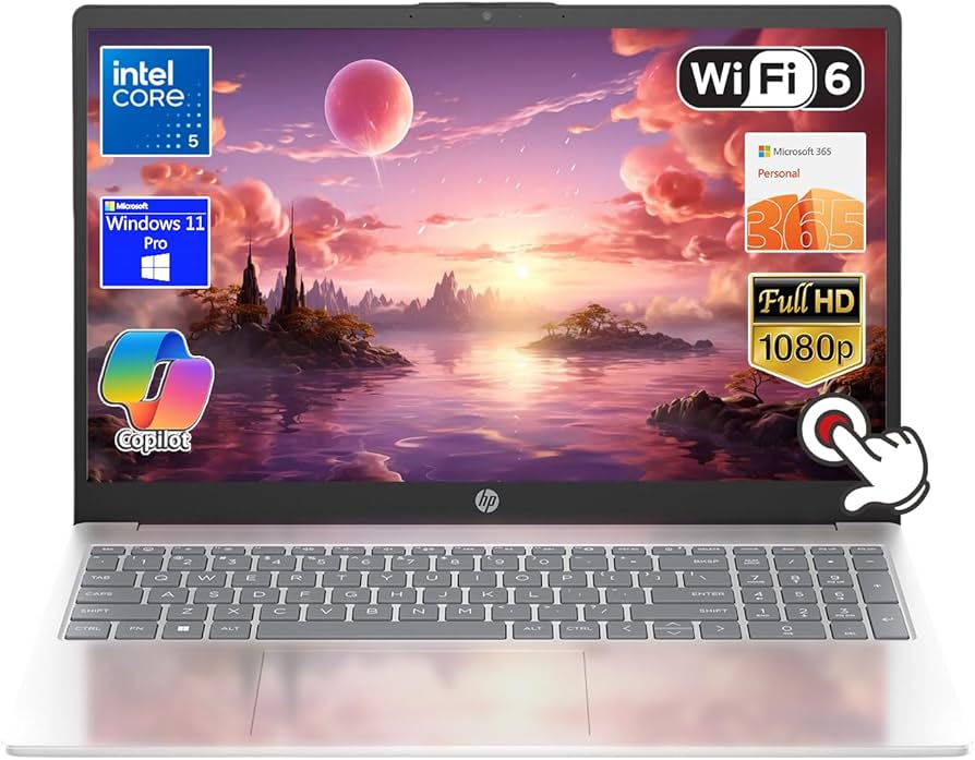 Amazon.com: HP 15.6-inch Touchscreen Laptop, Intel Core 5 120U