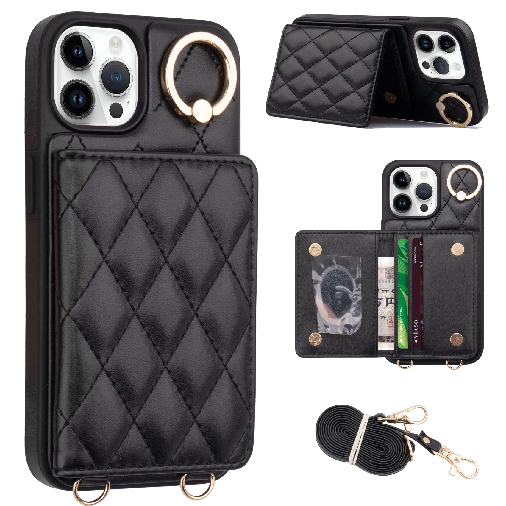 Amazon.co.jp: iPhone15 Pro Max ケース 手帳型 ショルダー ストラップ