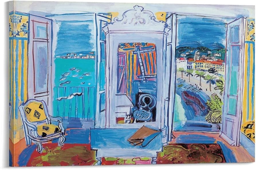 Amazon.co.jp: Raoul Dufyラウル・デュフィ「ニースの窓開き」アート