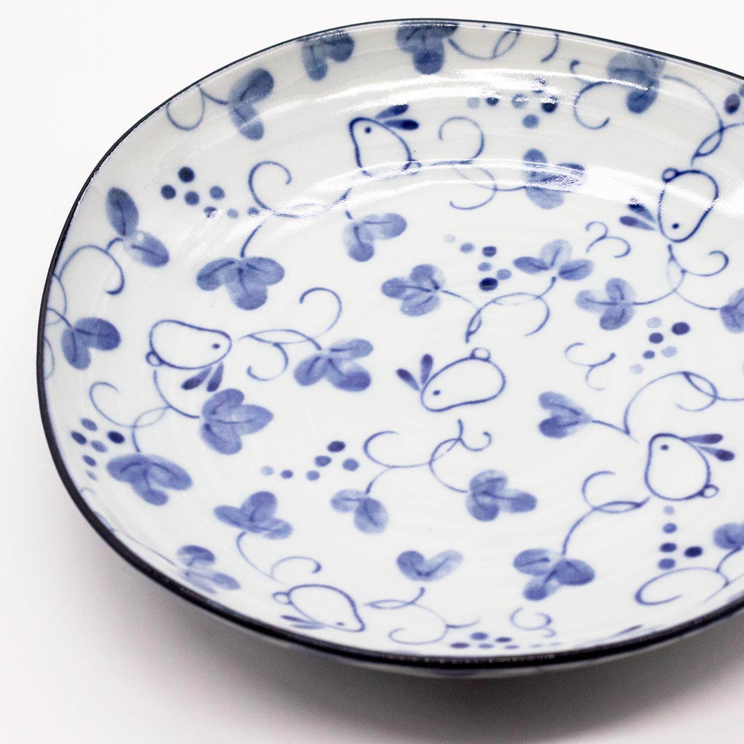 Amazon.co.jp: 美濃焼 取皿 直径約16cm 5枚セット 染うさぎ 日本製 506