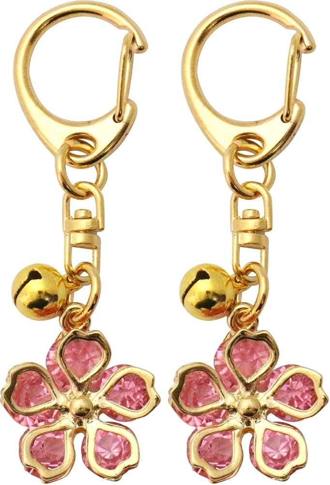 Amazon.co.jp: まつみ工芸 桜キーホルダー クリスタル金枠 2×6.5×1cm