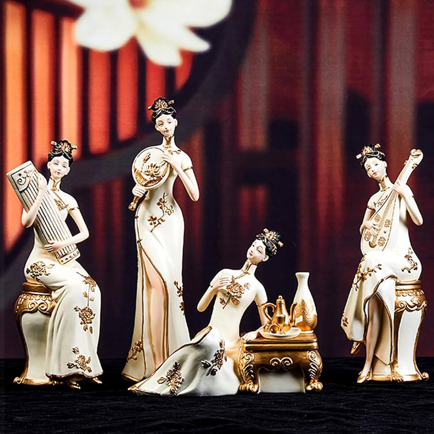 Amazon.com: Music Chinese Classical Girl Statues Musician Girls