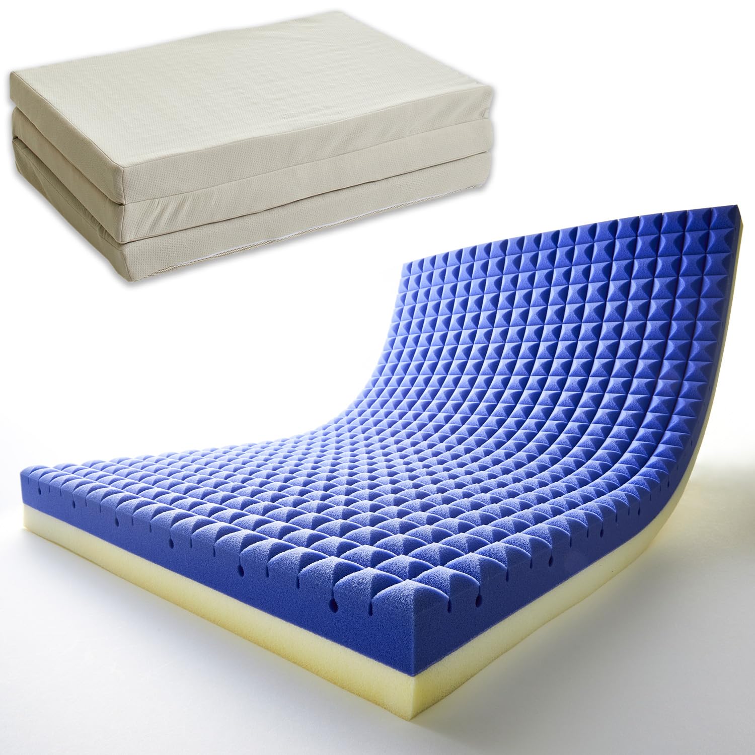 Amazon｜昭和西川 マットレス シングル 三つ折り 高反発 低反発 両面