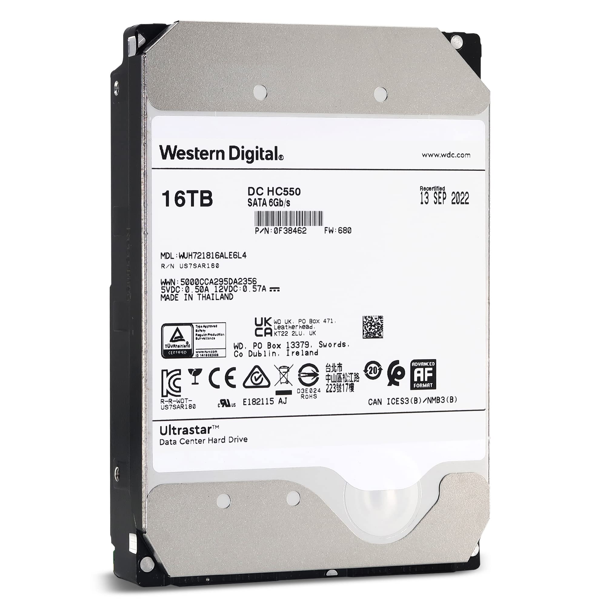 Amazon | Western Digital HDD 16TB WD Ultrastar DC HC550 データ
