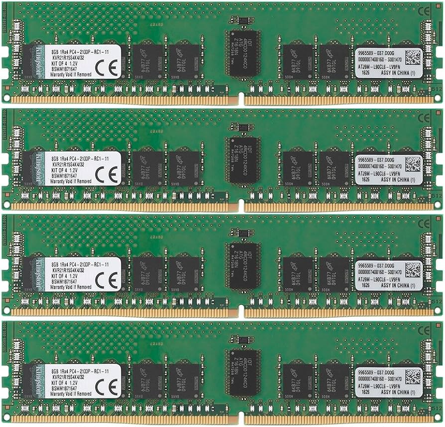 Kingston Technology 32GB RAM Kit (4x8GB) 2133MHz DDR4 ECC Reg CL15
