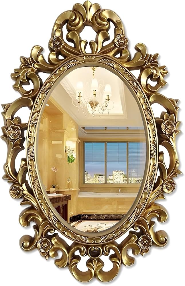 Amazon.co.jp: 壁掛け鏡 アンティーク ミラー 鏡 壁掛け ウォール