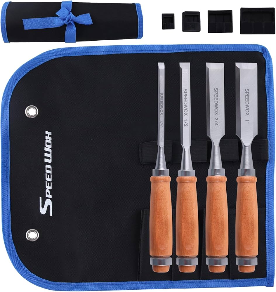 Amazon | SPEEDWOX 4本組 木工用ノミセット 鑿セット ウッドチゼル